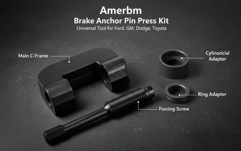Professional Brake Anchor Pin And Bushing Removal Tool With 10 Ton Heavy Duty Design for on-vehicle service on Class 6-8 trucks
