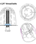 Four Pack Universal Toilet Bolt Caps And Floor Bolt Covers For One Quarter Inch Bolts Conceal Ugly Toilet Bolt Hardware
