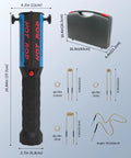 Induction Heater Kit 1200W 110V Bolt Removal Tool with Four Coils, flame-free heating, dimensions displayed, with carry case.