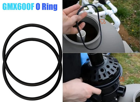 Two Pack Valve And Tank O Ring Replacement For Hayward Pro Series Sand Filters No Hassle Leak Proof Seal Fits S140T S144T S164T S166T S180T S210T S220T S244T S270T S310T S360T And MaxFlo II SP2700X, black GMX600F O-ring, 7-1/8in OD