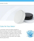 Color options for Black Rectangular Porcelain Undermount Sink With Chrome Pop Up Drain Deeply Arched Basin Safe Overflow