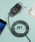 Hella Reliable And Top Shelf 6 Volt Ac Adapter And Power Supply Charger For Skil And Bosch Cordless Drills With Smart Overload Protection Knockout Home Workshop Charging on a light background with a 4FT cable.