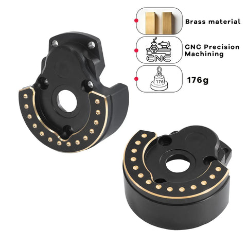 F10 Portal Axle Brass Weights And Front And Rear Portal Covers For Vanquish VRD VS4-10 Phoenix 1/10 RC Crawler Beefed Up Lower COG Upgrade