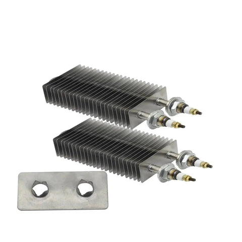 Heavy Duty 1500W Finned Heating Element 230V Square 40X80Mm Stainless Steel Hot Air Heater with Mounting Plate for Electric Oven