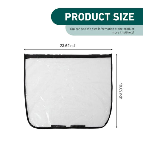 Universal EV Charger Port Cover With A Damn Fine Magnetic All Weather Shell HD Transparent PVC Build No Sweat Gap Free Lock In Badass Solid Protection For Your Electric Ride, size 23.62x19.69 inches, transparent shell.