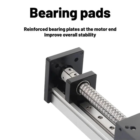 Beefy 42mm Wide CNC Slide Table With SFU1204 1605 1610 Linear Guides, Monorail XYZ Axis Ball Screw Slider For Precise CNC Motion And DIY Machining Projects For High Precision Metalworking, Woodworking, And Prototyping Applications. Reinforced bearing plates and ball screw end