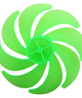8-Leaf Wind Turbine Fan Blades 12cm Diameter For DC Motors And Generators Green Plastic Propeller Kit With 2mm Bore for DIY projects.