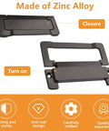 Matte black zinc alloy 2 pack pocket door drawer handle flush pull, closure and turn-on view, with features highlighted below