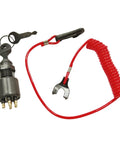 Boat Ignition Key Switch With Safety Lanyard Assembly For OMC Johnson Evinrude 40-200HP Outboard Motors Replacement 5005801 175974