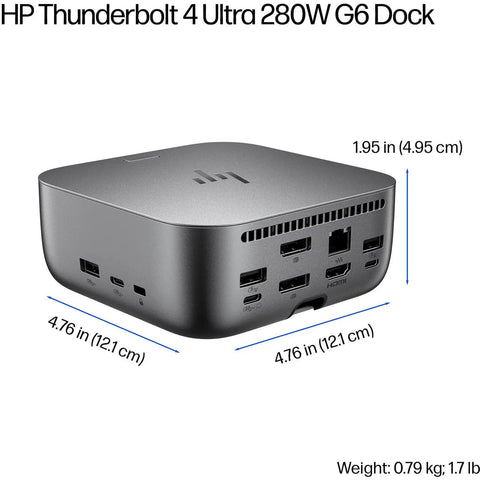 Universal 13 In 1 Thunderbolt 4 Docking Station With 280W Power Delivery For Macbook Pc And Laptop Hella Versatile Multiport Hub side view