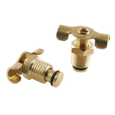 One Quarter Inch External Drain Cock Two Pack Brass Air Hose Fittings And Air Compressor Blowdown Valve NPT Male Drain Switch