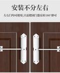 Automatic Aluminum Door Closer With Safety Spring Soft Close, installed on wooden sliding doors, showing 180 degree swing.