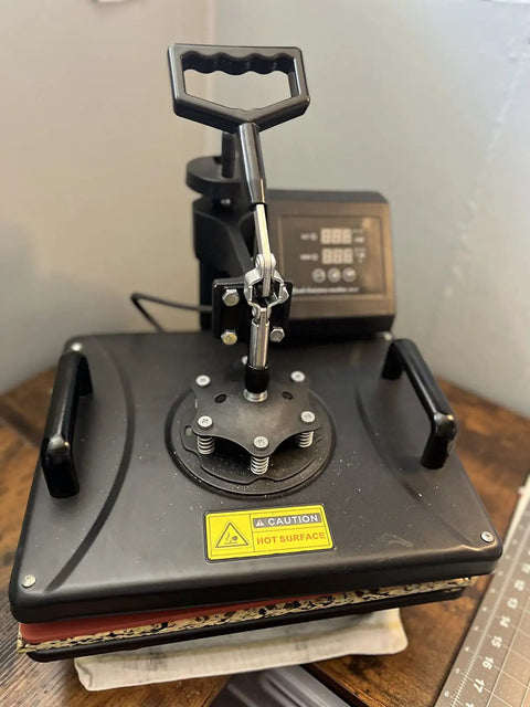 Ergonomic Heat Press Handle Fixture Replacement For Heat Press Machine Carbon Steel Construction showing clamping handle