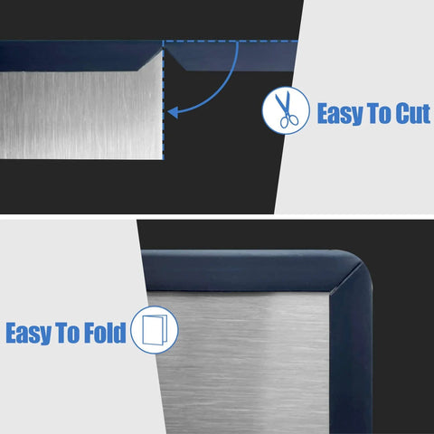 Front view: rubber edge trim (U-channel) for sheet metal; black, self-adhesive EPDM, 1/16 in, 10 ft length.
