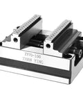 Slick Self Centering Cnc Vice With Four And Five Axis Precision Turntable Fixture For Machining Centers featuring flat jaw clamping.