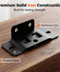 Beefed-Up Heavy-Duty Stainless Steel Corner Brackets For Furniture Reinforcement on wood surface, focus on thickened base.