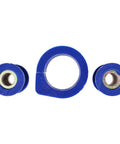 Steering Rack and Pinion Bushing Kit MT 2228 BS 2225 For Nissan Armada Titan 2004 to 2015 blue bushings front view