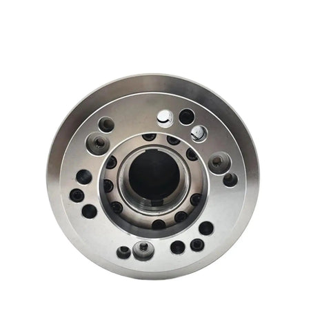 Six Inch Three Jaw Hydraulic Lathe Chuck With Tough As Nails Steel Body And Beast Mode Beefy Lock Tight Grip For Dead Nuts Cnc Metal Work And Smooth Bowl Turning Projects
