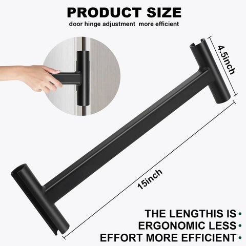 Door Hinge Adjustment Tool Heavy Duty Wrench For Sagging Sticking And Misaligned Doors 134 And 180 Gap Quick Fix and hand using tool