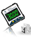 Top Tier Magnetic Digital Angle Finder And Protractor Inclinometer With Bright Backlit Screen displaying level measurement.