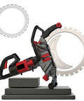 Pro Power 8800W Ring Concrete Saw Rips Through Concrete And Steel With 11.8 Inch Depth Electric Wall Grooving Tool ready for use with diamond blade.
