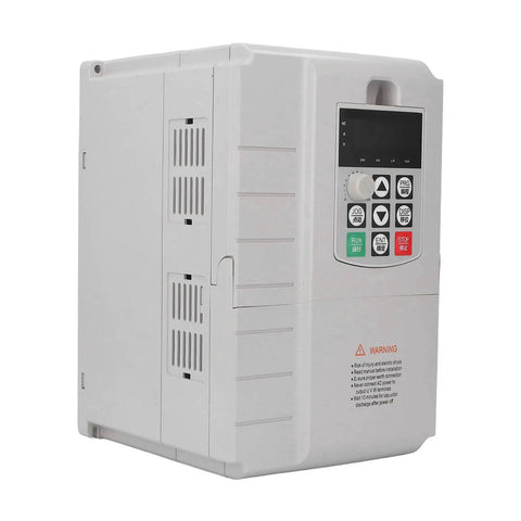 4KW Pro Grade Variable Frequency Drive VFD With Advanced Multi Stage Speed And Torque Control Motor Speed Controller For Single To Three Phase 220V 380V Applications Like Fans, Air Compressors, Pumps And Power Tools, front view