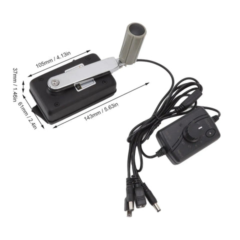 Portable Hand Crank Generator 30W High Efficiency Manual Power Supply For Outdoor Emergency Charging Alloy Black 902g Lightweight