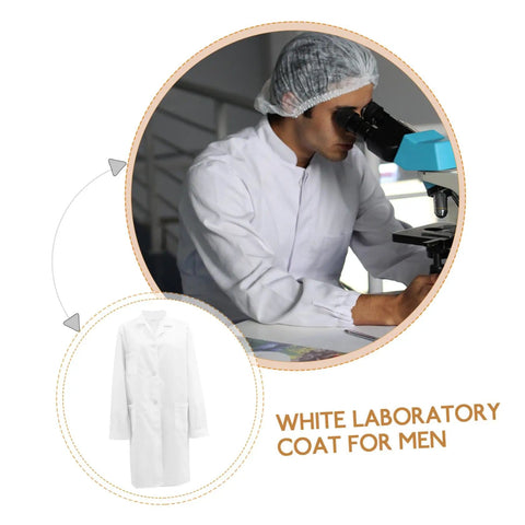 Mens Long Sleeve Lab Coat For Doctors And Medical Students Unisex Clinical Coat With Comfortable Fit Easy On Off Durable Medical Gear