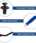 Auto Expansion Clip Kit For Bumper And Body Fasteners Replacement Durable Plastic Retainer Set Easy Install For Cars And Trucks No More Lost Clips Perfect For Quick Car Bumper Repairs, plastic clip and removal tool set