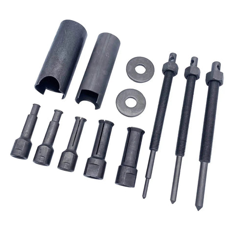 Motorcycle Internal Bearing Puller Tool Kit 12 Pieces Set Professional Grade Sleeve Bearings 0 36 And 0 9 Inches Damage Free Rust Proof Steel Quality Garage Gear Awesome For Bikers Smooth Repair Tool No Stress Mechanics Fixing Ride Now, 12-piece steel set