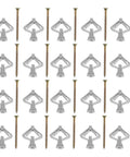 Heavy Duty Drywall Butterfly Anchors And Screws Kit Of 50 Sets For Hollow Walls arranged neatly on white background