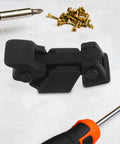 Heavy Duty Black Abs Hood Latch Lock Catch With Secure Bumper Retainer Clips For Cars And Tool Cabinets Ensures Tight Closure And Easy Install Every Time, black ABS lock catch with screws