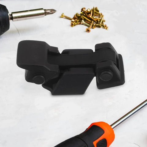 Heavy Duty Black Abs Hood Latch Lock Catch With Secure Bumper Retainer Clips For Cars And Tool Cabinets Ensures Tight Closure And Easy Install Every Time, black ABS lock catch with screws