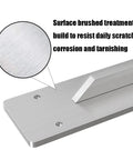 Heavy Duty Stainless Steel L Shaped Shelf Bracket Wall Mounted Brushed Finish showing surface brushed treatment for durability.