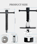 Heavy Duty Brake Caliper Tool For Cars And Trucks Piston Rewind Kit dimensions and components layout with steel finish