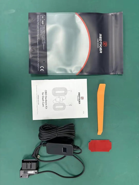 OBD Hardwire Kit For Dash Cam USB C Power Cable 10FT 12V To 24V To 5V With Low Voltage Protection accessories displayed