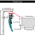 Diagram of Beefy And Stable Bench Dog Hole Clamps For Woodworking Tables And Workbenches, showing dimensions and steel structure