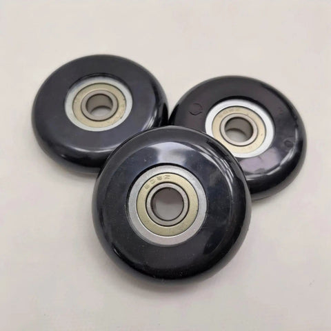 Universal Bearing Pulley Wheel For Gym Cable Systems And Home Workout Setup, black PP roller wheel with bearing, 1.65 inch