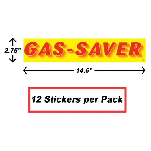 14.5 Inch Red And Yellow Adhesive Windshield Slogan Car Dealer Sticker Gas Saver Window Decal For Cars Trucks SUVs