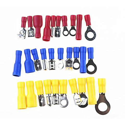 Ultimate 720 Count Tubular Wire Connector Kit Featuring Color Coded Electrical Terminals, Insulated Cable Ferrules In Yellow Red Blue, Heavy Duty Crimping Tool, Perfect For Pro Auto Home Wiring Projects, assorted insulated wire terminals