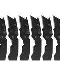 Six Pack Folding Utility Knife Set With Quick Change Box Cutter Belt Clip Replacement Blades Portable DIY Construction Tool For Outdoor And Warehouse Use Black, six black folding knives