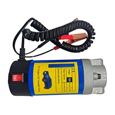 Professional 24V Electric Oil Pump 100W Fast Fluid Transfer Compact Design Lightweight Aluminum And Cast Iron Build For Garage Maintenance Safe Mess Free Transfer Of Fuels Lubricants And Hydraulic Fluids Reliable Tool