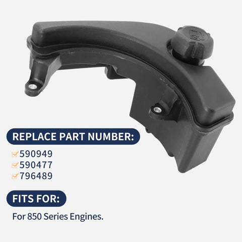 Engine Fuel Tank Replacement For 850 Series Engines With Fuel Line And Shut Off Valve Replaces 590477 And 796489 Durable ABS Plastic Gas Tank
