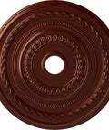 Antique Copper Ceiling Medallion For Cole Canopies Up To 9 And 1 Eighth Inches, Twenty Five And Three Eighths Inch Outer Diameter, showing detailed design