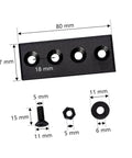 Barn Door Track Stopper And Flat Mending Plate Kit For Heavy Duty Door Repair 4 Hole Brace Connector Solid Track Bracket Mending Plates