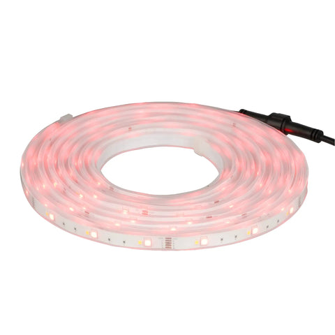 24 Foot Smart Plug In LED Strip Light With RGBW Color Changing Indoor Outdoor 1300 Lumens IP65 Weatherproof WiFi Bluetooth