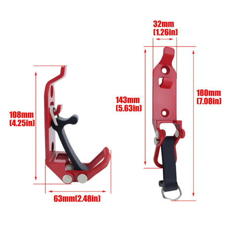 Multi Tool Fixation Car Roof Rack Fastener Quick Install Mount dimensions and design for shovels, hammers, rakes