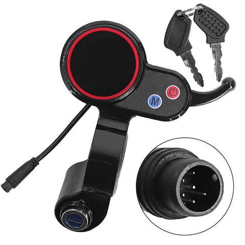LCD Display Panel For E-Scooter Thumb Throttle And Speedometer, E-Bike Controller With Clear No Glare Readout For Cycling Monitor And Scooter Instrument Cluster, Safe Rides Everyday