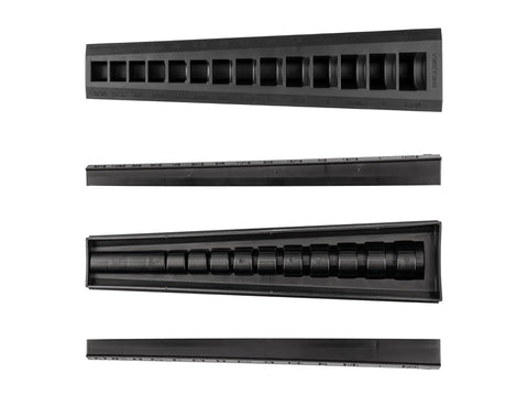 14 Tool 3/8 Inch Drive Flare Nut Crowfoot Wrench Organizer Rack Black for 5/16 to 1-1/16 Inch Wrenches, DIY Auto Tool Accessories