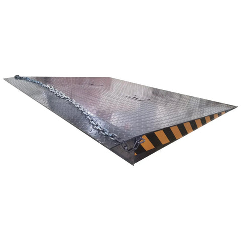 Hardcore 59X79 Heavy Duty Dock Board And Container Ramp Built Like A Tank For 13228 Lb Loads with anti-slip steel surface.